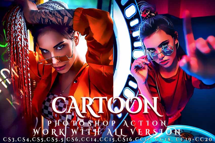 Cartoon Painting Photoshop Action
